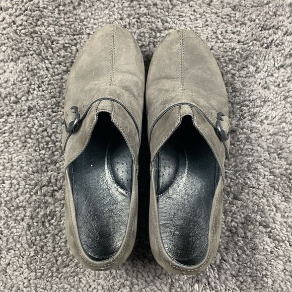 Dansko Tamara Nubuck Leather Clogs Mules Gray Women’s 39 US 8.5-9 - Picture 5 of 8